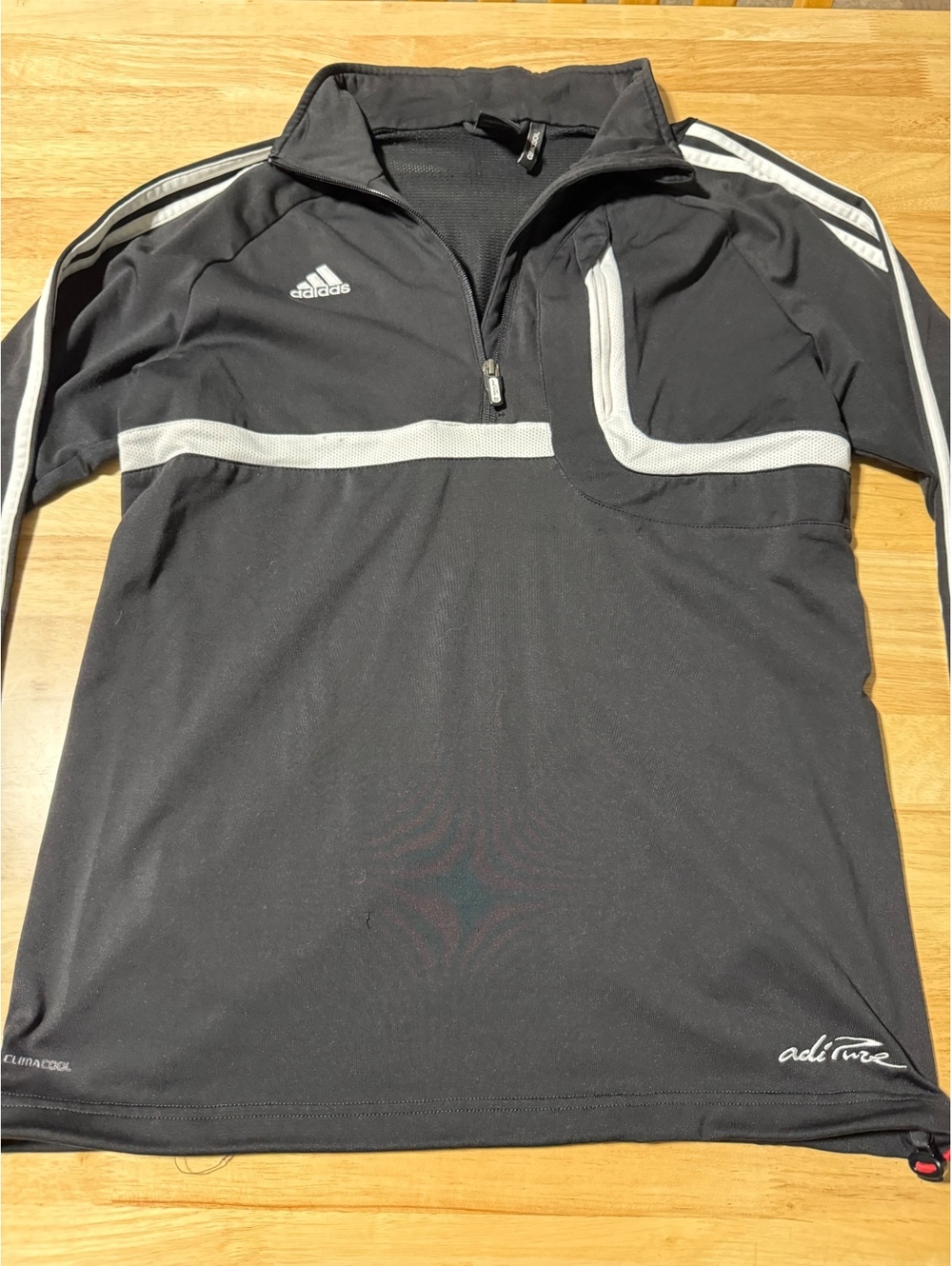 Adidas Women’s Medium adiPure ClimaCool Black Half Zip Pullover